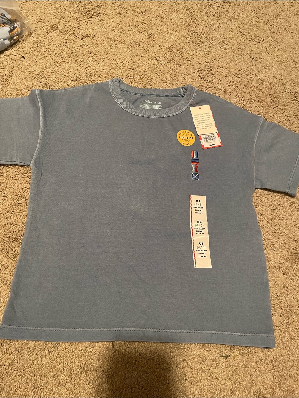 Cat & Jack Light Blue Short-Sleeve Crewneck Tee for Kids